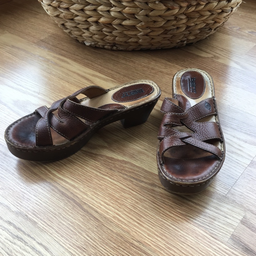 Born Brown Leather Sandals